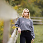 Ellany Grey "RIDE" Sweatshirt - Purple - Ellany - Equiluxe Tack