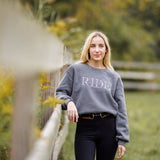 Ellany Grey "RIDE" Sweatshirt - Purple - Ellany - Equiluxe Tack