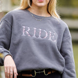 Ellany Grey "RIDE" Sweatshirt - Purple - Ellany - Equiluxe Tack