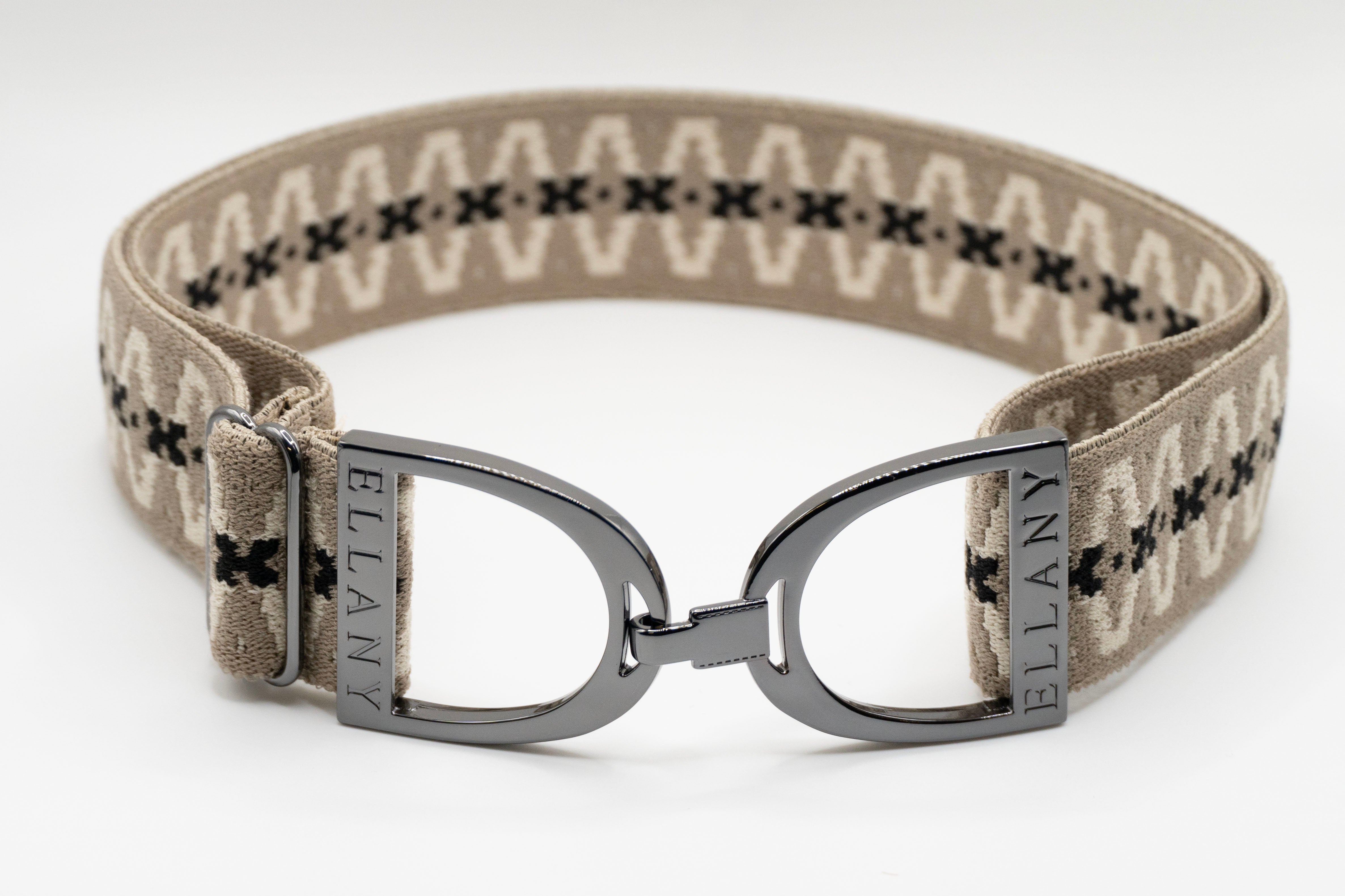 Ellany Harlow - 1.5" Gunmetal Stirrup Elastic Belt - Huston x Ellany - Equiluxe Tack