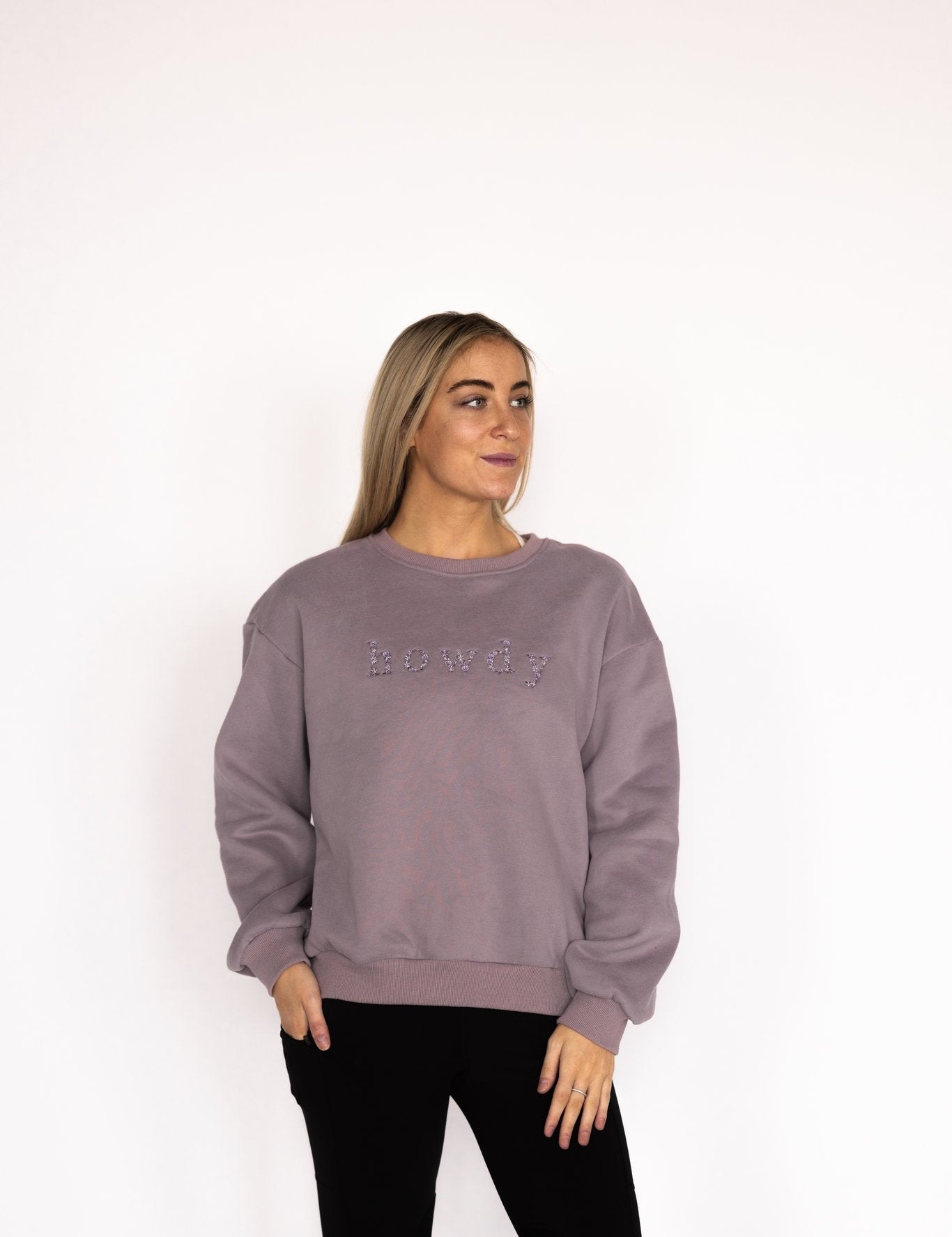 Ellany Howdy - Lavender Equestrian Sweatshirt - Ellany - Equiluxe Tack