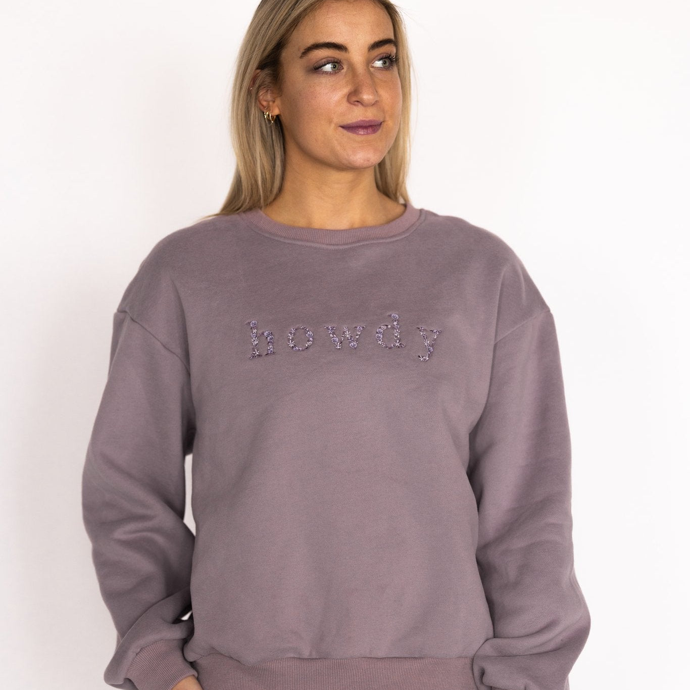 Ellany Howdy - Lavender Equestrian Sweatshirt - Ellany - Equiluxe Tack