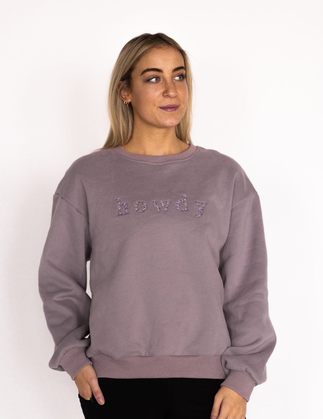 Ellany Howdy - Lavender Equestrian Sweatshirt - Ellany - Equiluxe Tack