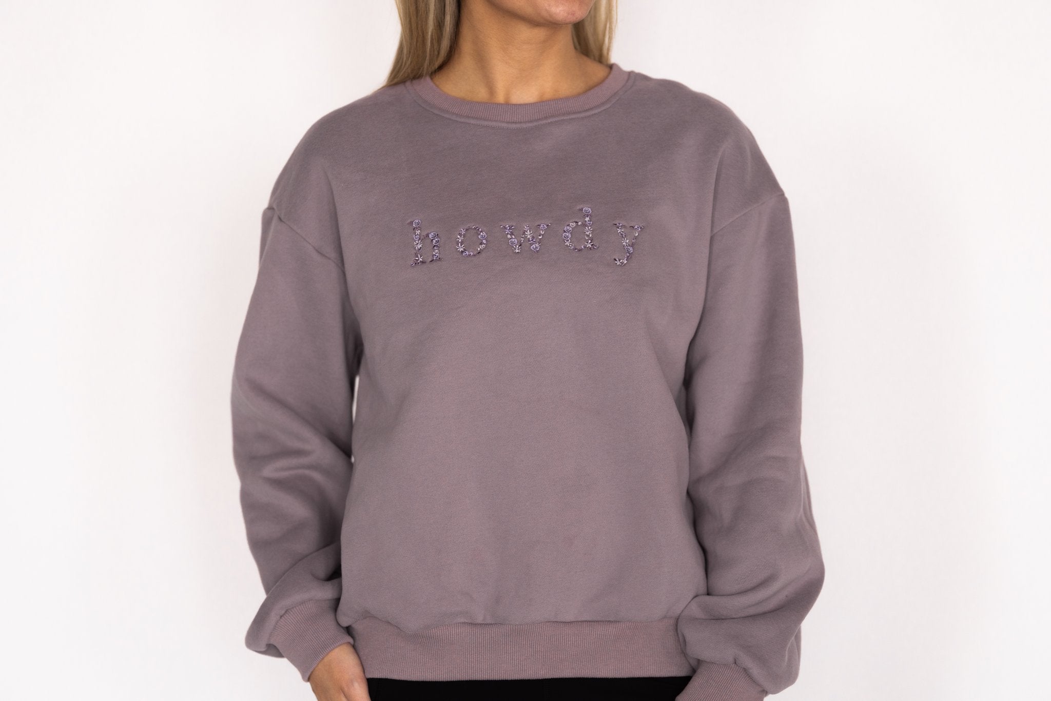 Ellany Howdy - Lavender Equestrian Sweatshirt - Ellany - Equiluxe Tack
