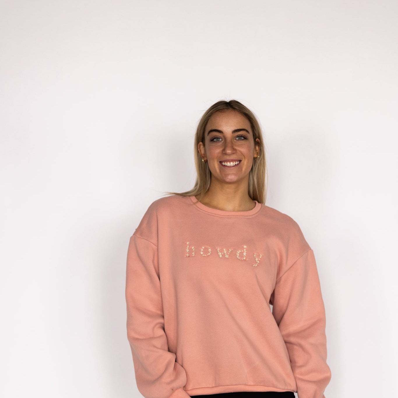 Ellany Howdy - Peach Equestrian Sweatshirt - Ellany - Equiluxe Tack