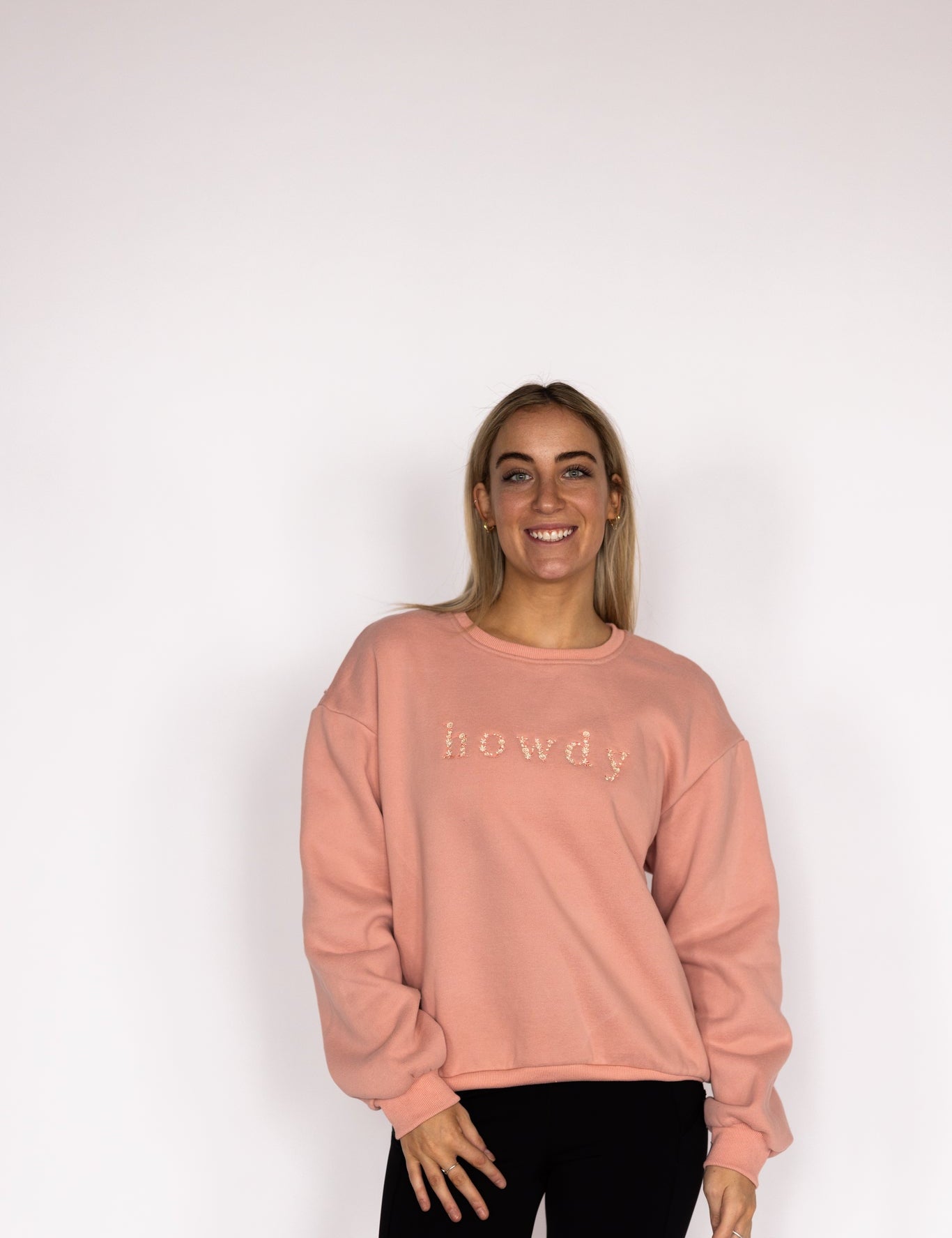 Ellany Howdy - Peach Equestrian Sweatshirt - Ellany - Equiluxe Tack
