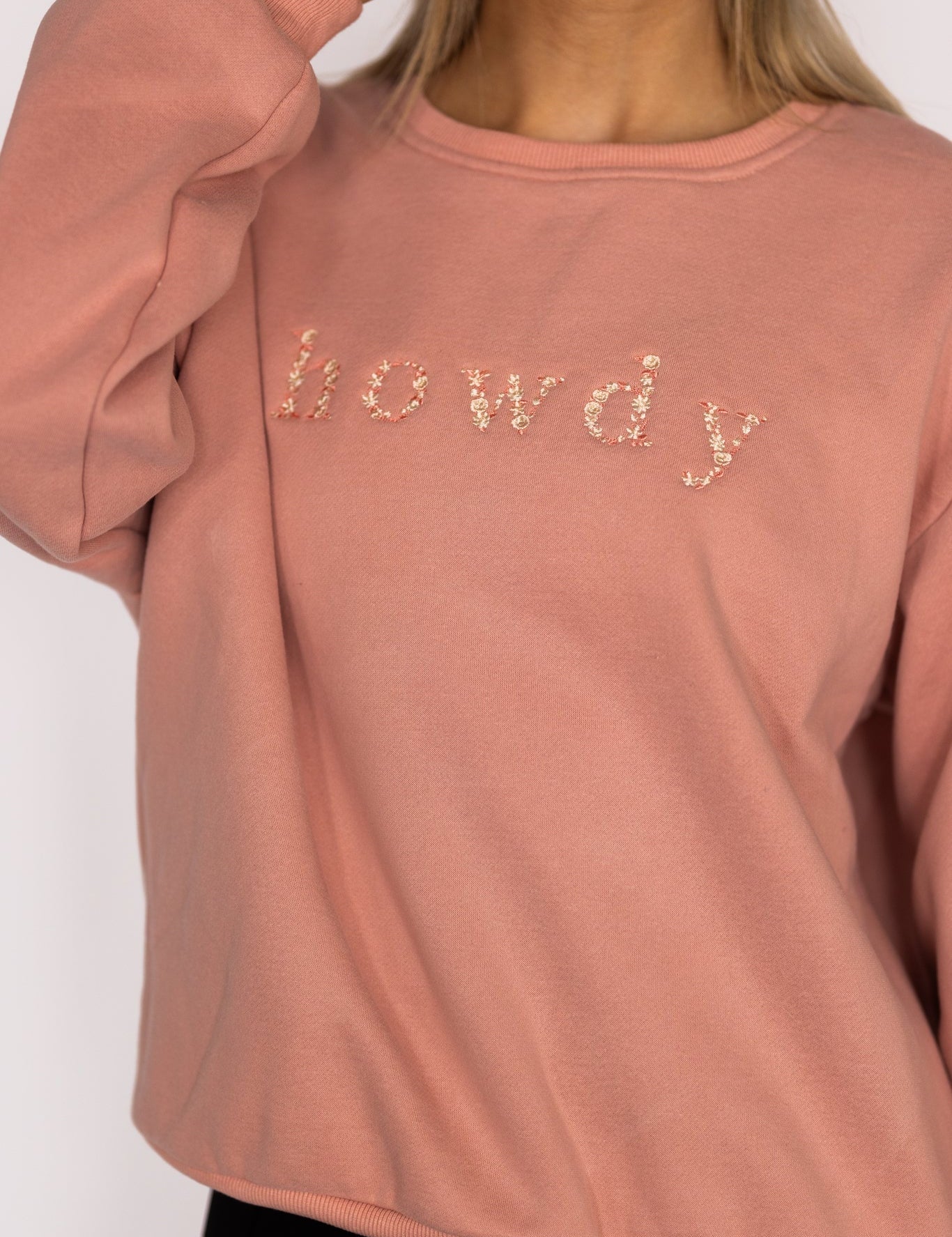 Ellany Howdy - Peach Equestrian Sweatshirt - Ellany - Equiluxe Tack