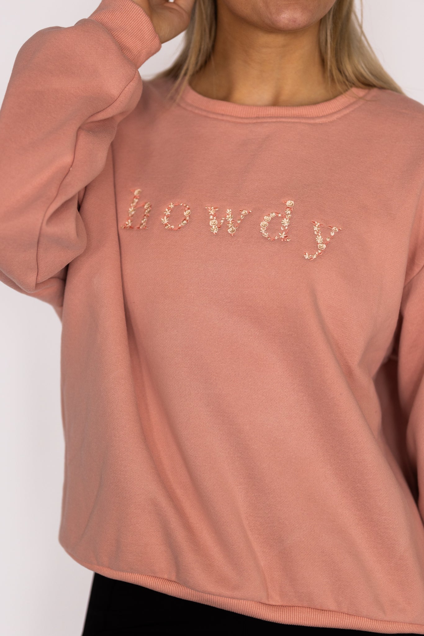 Ellany Howdy - Peach Equestrian Sweatshirt - Ellany - Equiluxe Tack