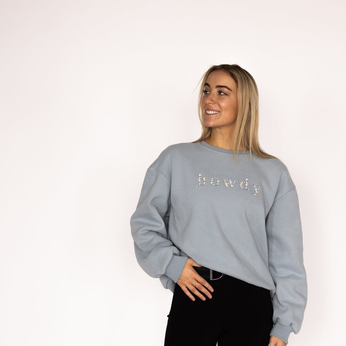 Ellany Howdy - Sky Blue Equestrian Sweatshirt - Ellany - Equiluxe Tack