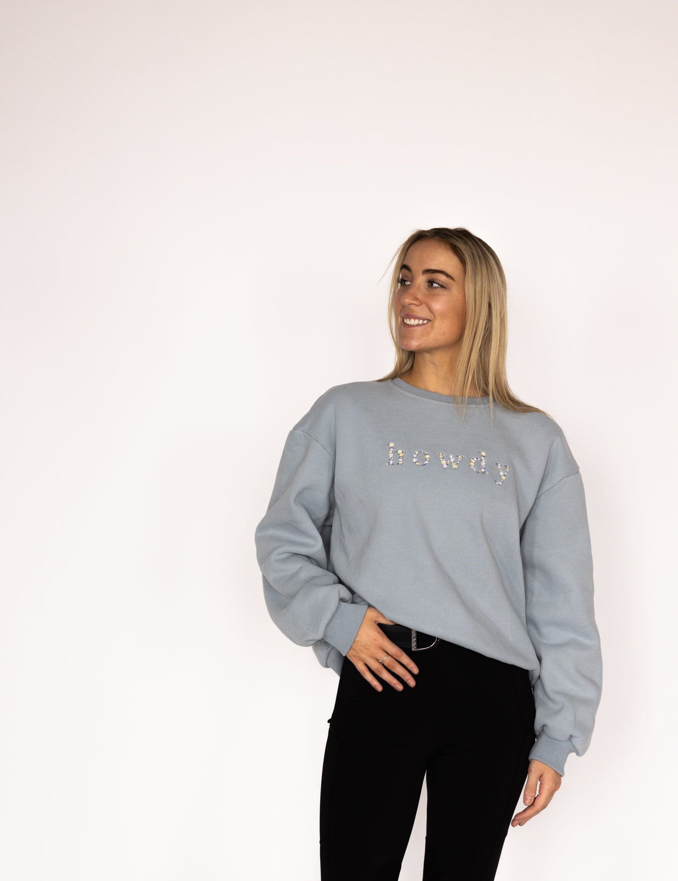 Ellany Howdy - Sky Blue Equestrian Sweatshirt - Ellany - Equiluxe Tack