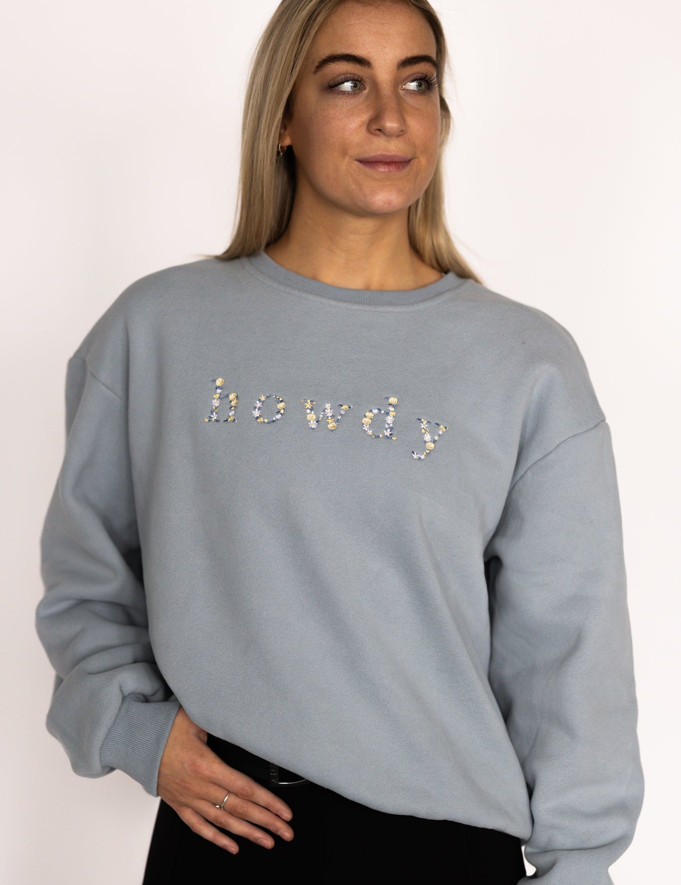 Ellany Howdy - Sky Blue Equestrian Sweatshirt - Ellany - Equiluxe Tack