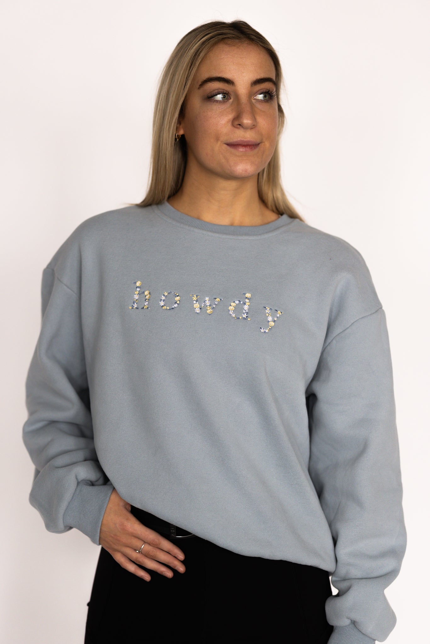 Ellany Howdy - Sky Blue Equestrian Sweatshirt - Ellany - Equiluxe Tack