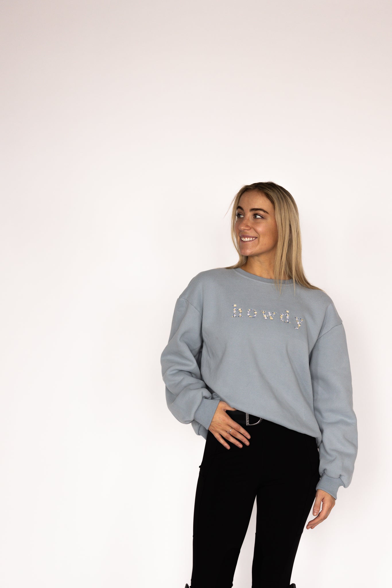 Ellany Howdy - Sky Blue Equestrian Sweatshirt - Ellany - Equiluxe Tack