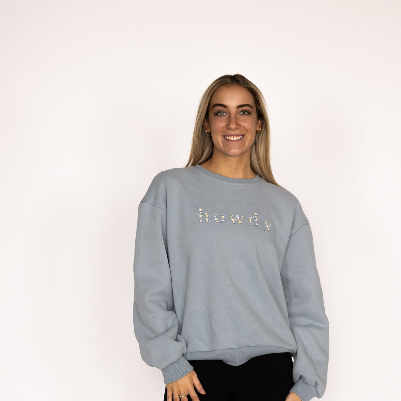 Ellany Howdy - Sky Blue Equestrian Sweatshirt - Ellany - Equiluxe Tack