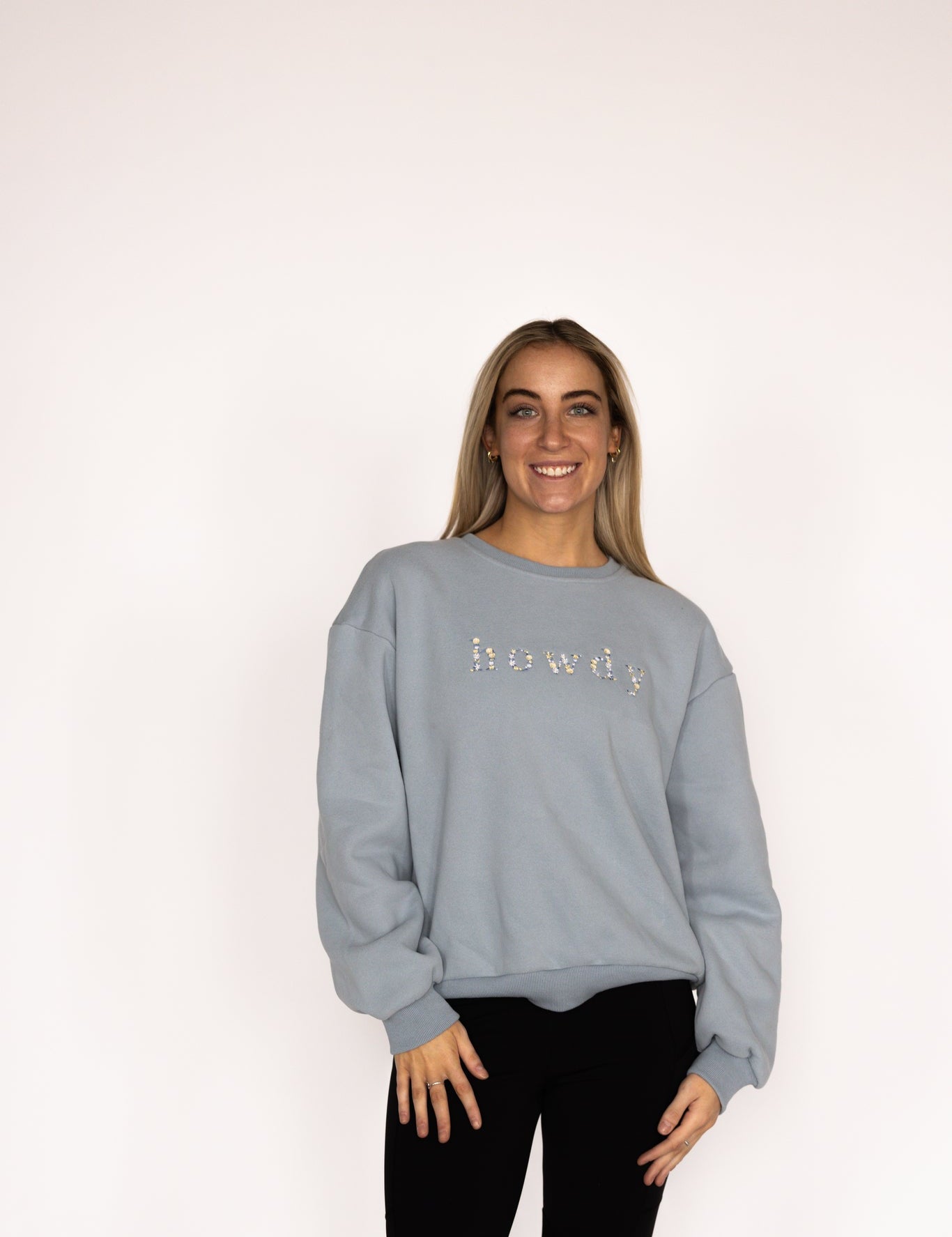 Ellany Howdy - Sky Blue Equestrian Sweatshirt - Ellany - Equiluxe Tack
