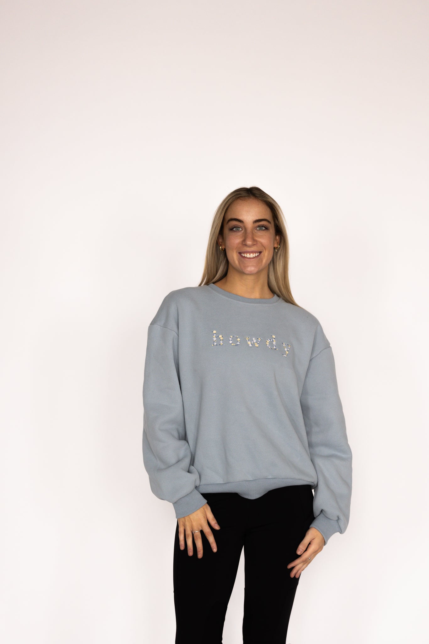 Ellany Howdy - Sky Blue Equestrian Sweatshirt - Ellany - Equiluxe Tack