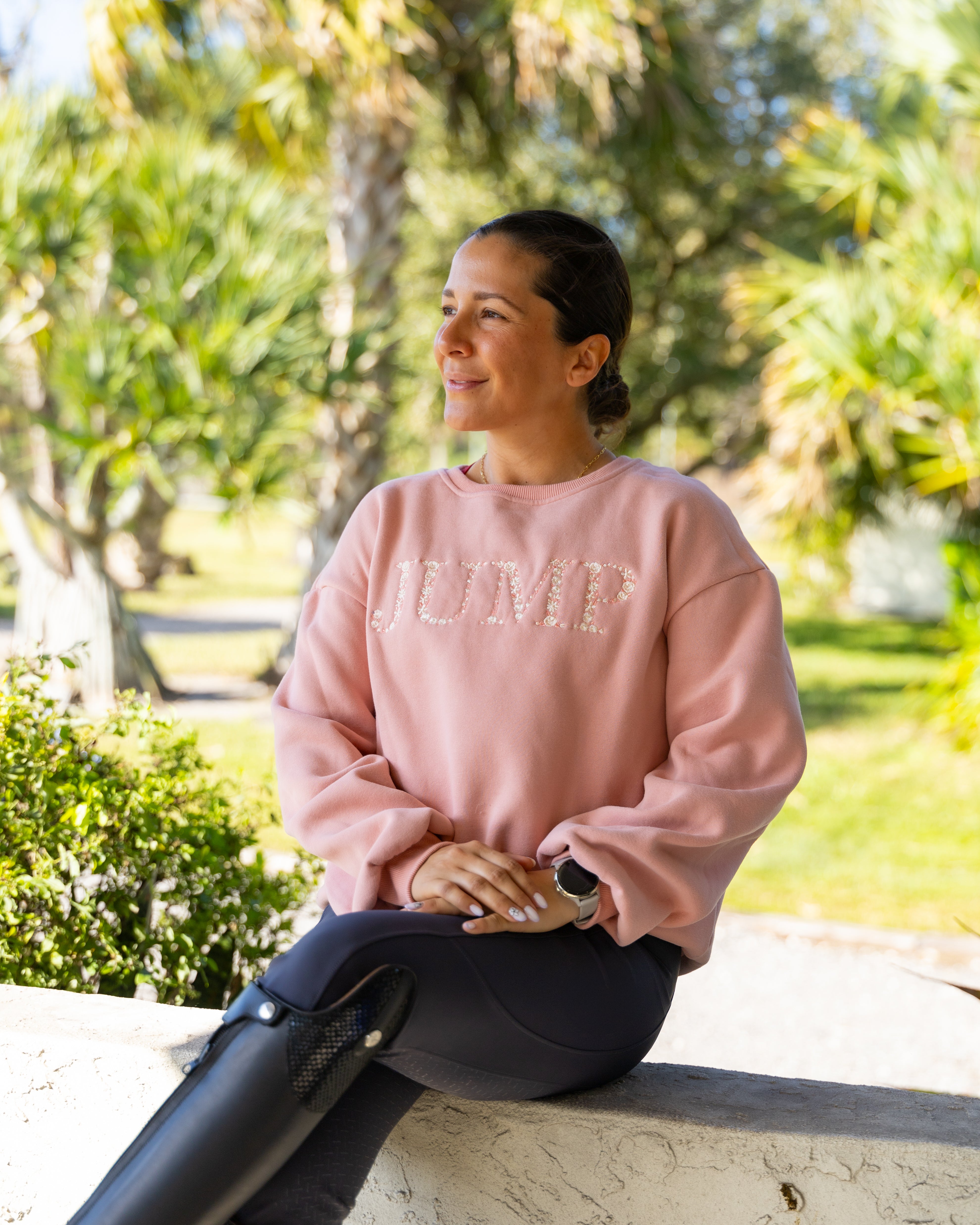 Ellany Jump - Peach Equestrian Sweatshirt - Ellany - Equiluxe Tack