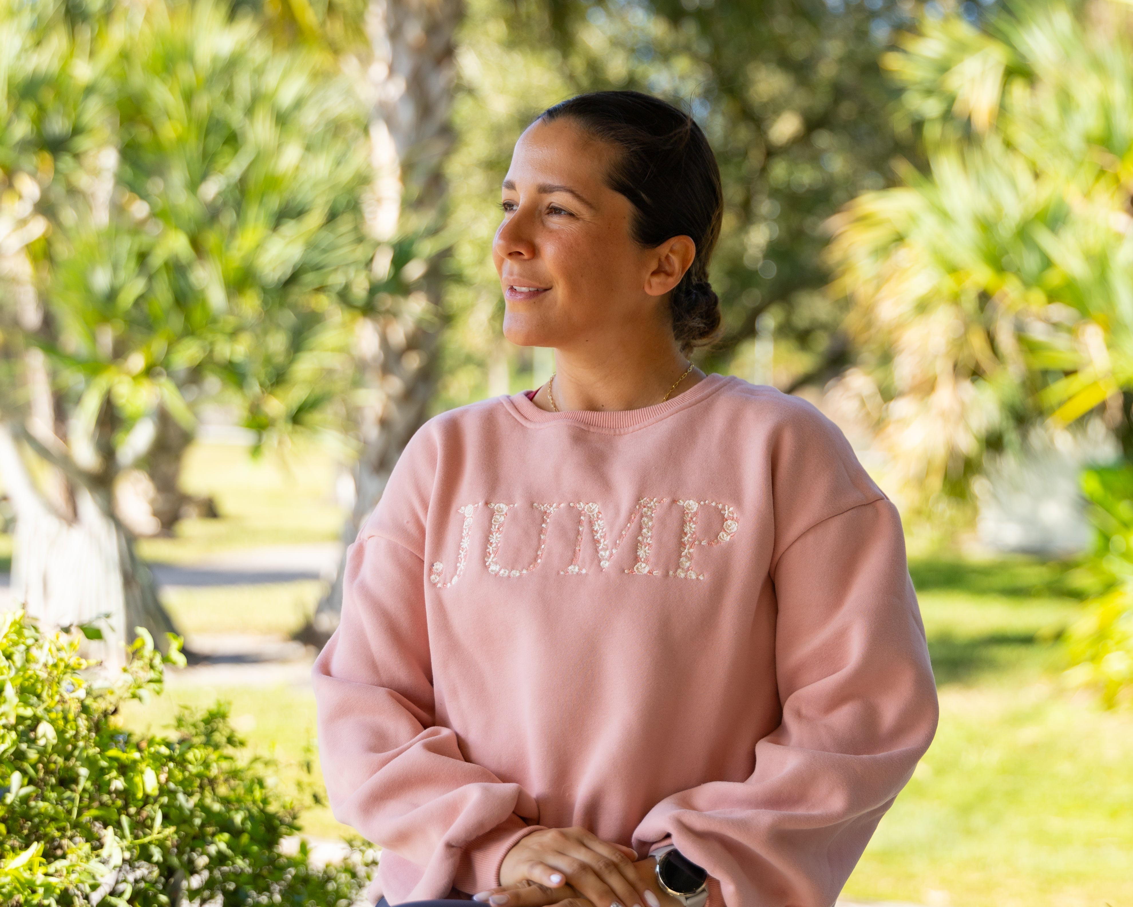 Ellany Jump - Peach Equestrian Sweatshirt - Ellany - Equiluxe Tack