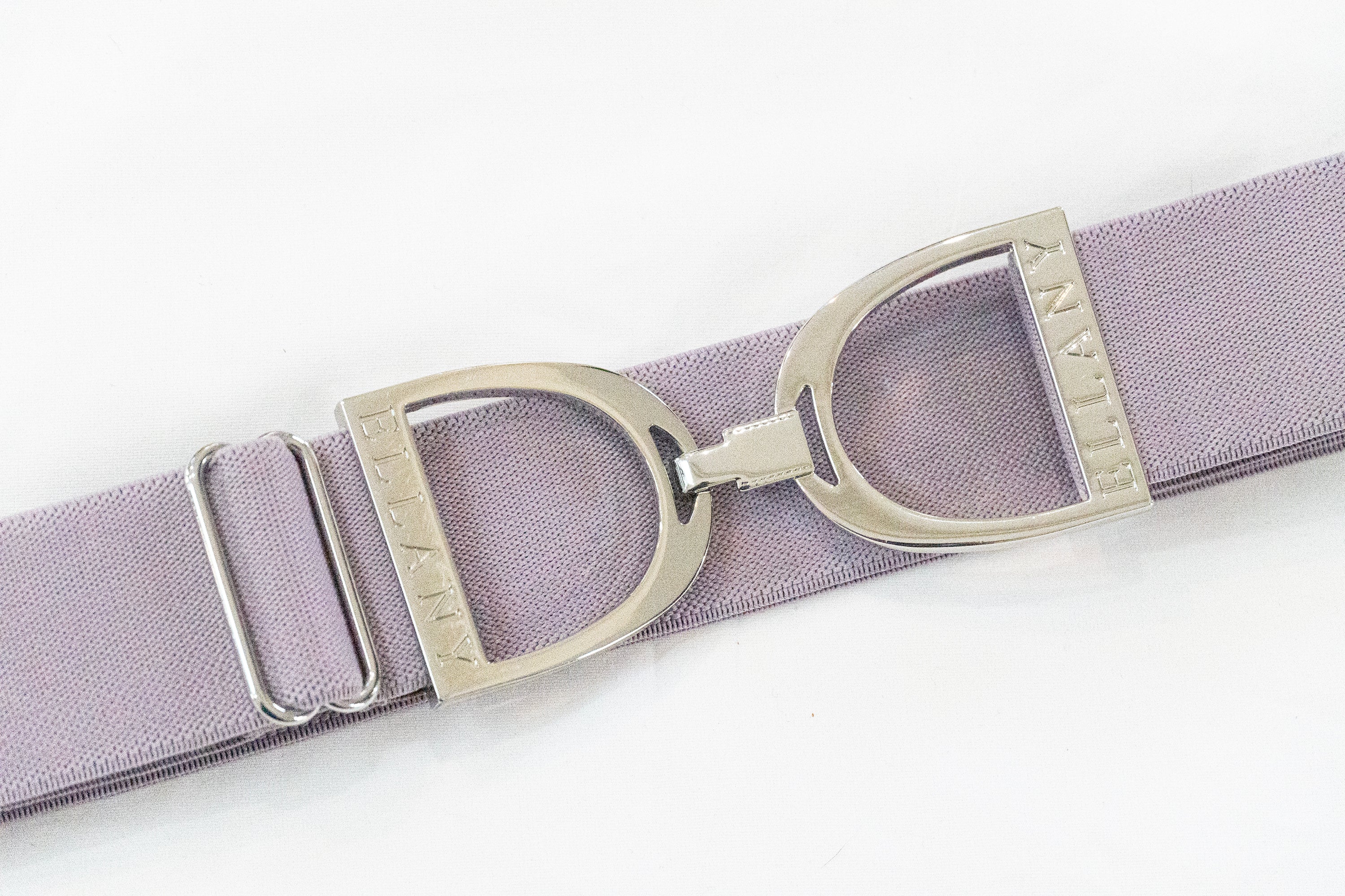 Ellany Lavender - 1.5" Silver Stirrup Elastic Belt - Ellany Equestrian - Equiluxe Tack