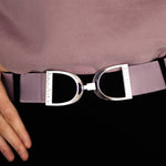 Ellany Lavender - 1.5" Silver Stirrup Elastic Belt - Ellany Equestrian - Equiluxe Tack