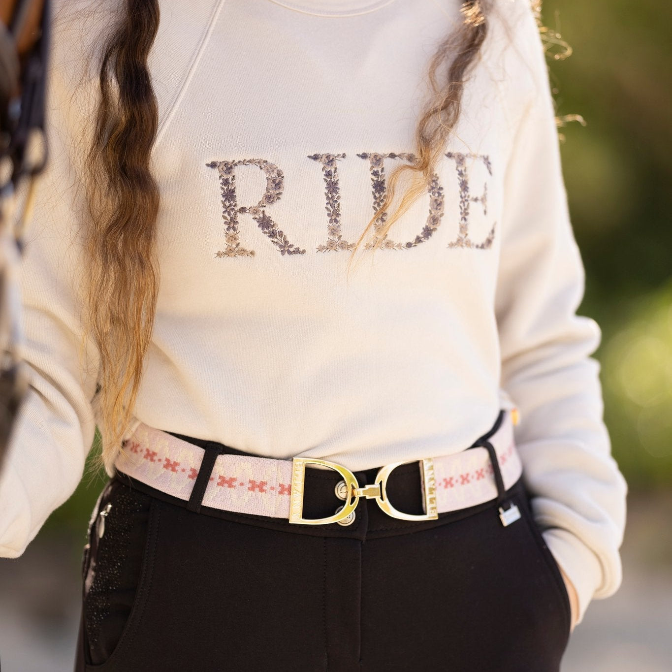 Ellany Lightweight Oatmeal RIDE Sweatshirt - Ellany - Equiluxe Tack