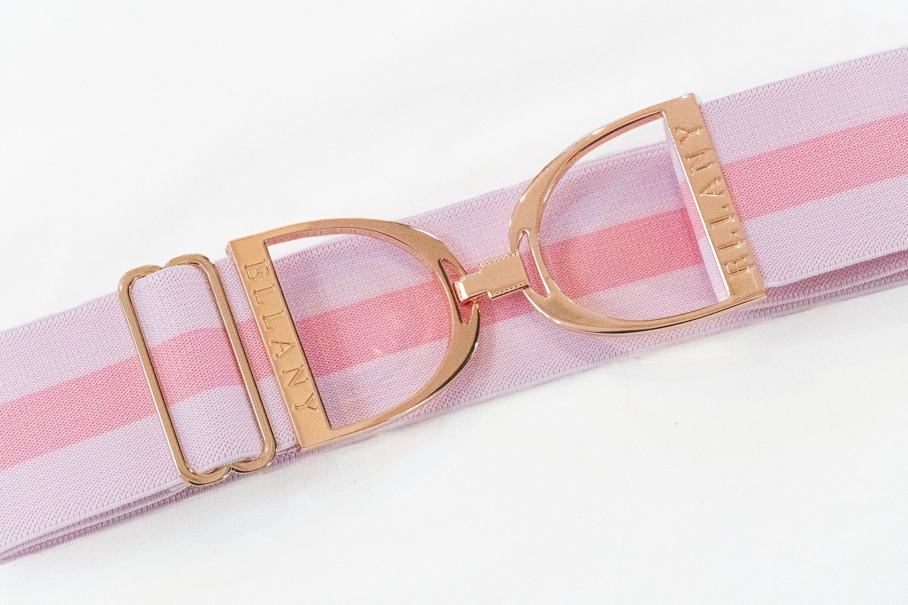 Ellany Madelyn - 2" Rose Gold Stirrup Elastic Belt - Ellany Equestrian - Equiluxe Tack