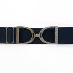 Ellany Navy - 1.5" Gunmetal Stirrup Elastic Belt - Ellany - Equiluxe Tack