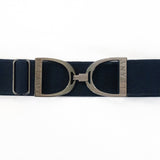 Ellany Navy - 1.5" Gunmetal Stirrup Elastic Belt - Ellany - Equiluxe Tack