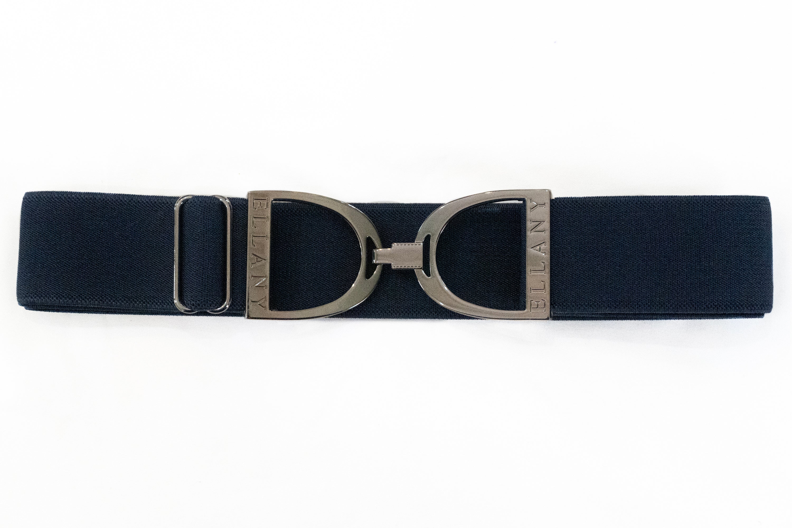 Ellany Navy - 1.5" Gunmetal Stirrup Elastic Belt - Ellany - Equiluxe Tack