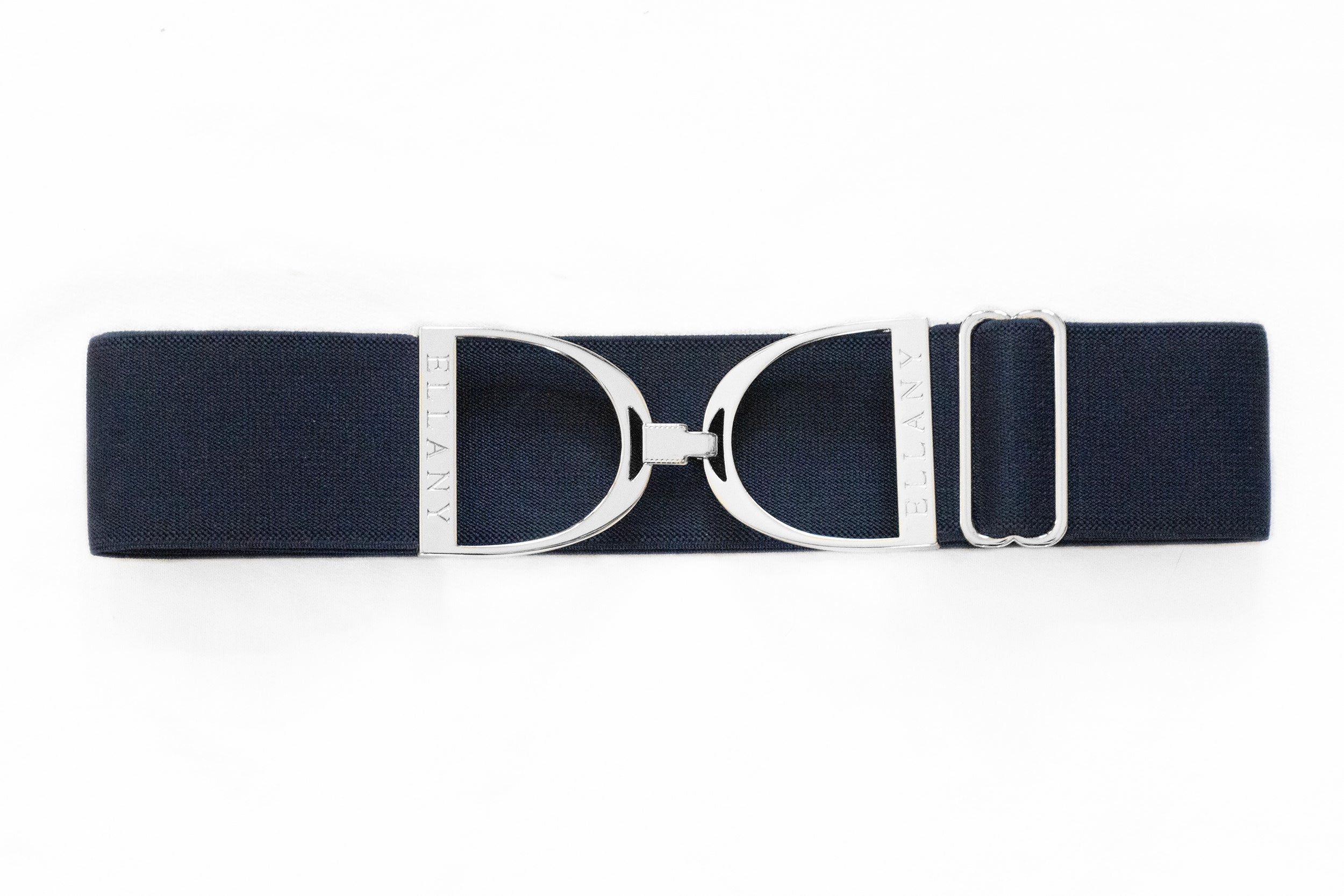 Ellany Navy - 2" Silver Stirrup Elastic Belt - Ellany - Equiluxe Tack