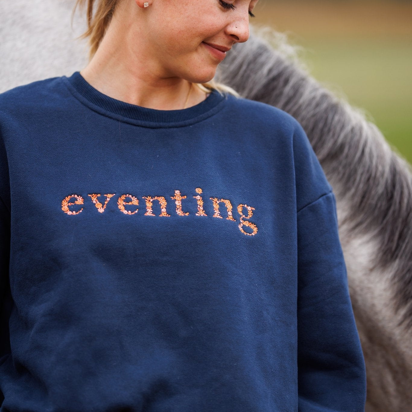 Ellany Navy "EVENTING" Sweatshirt - Rust - Ellany - Equiluxe Tack