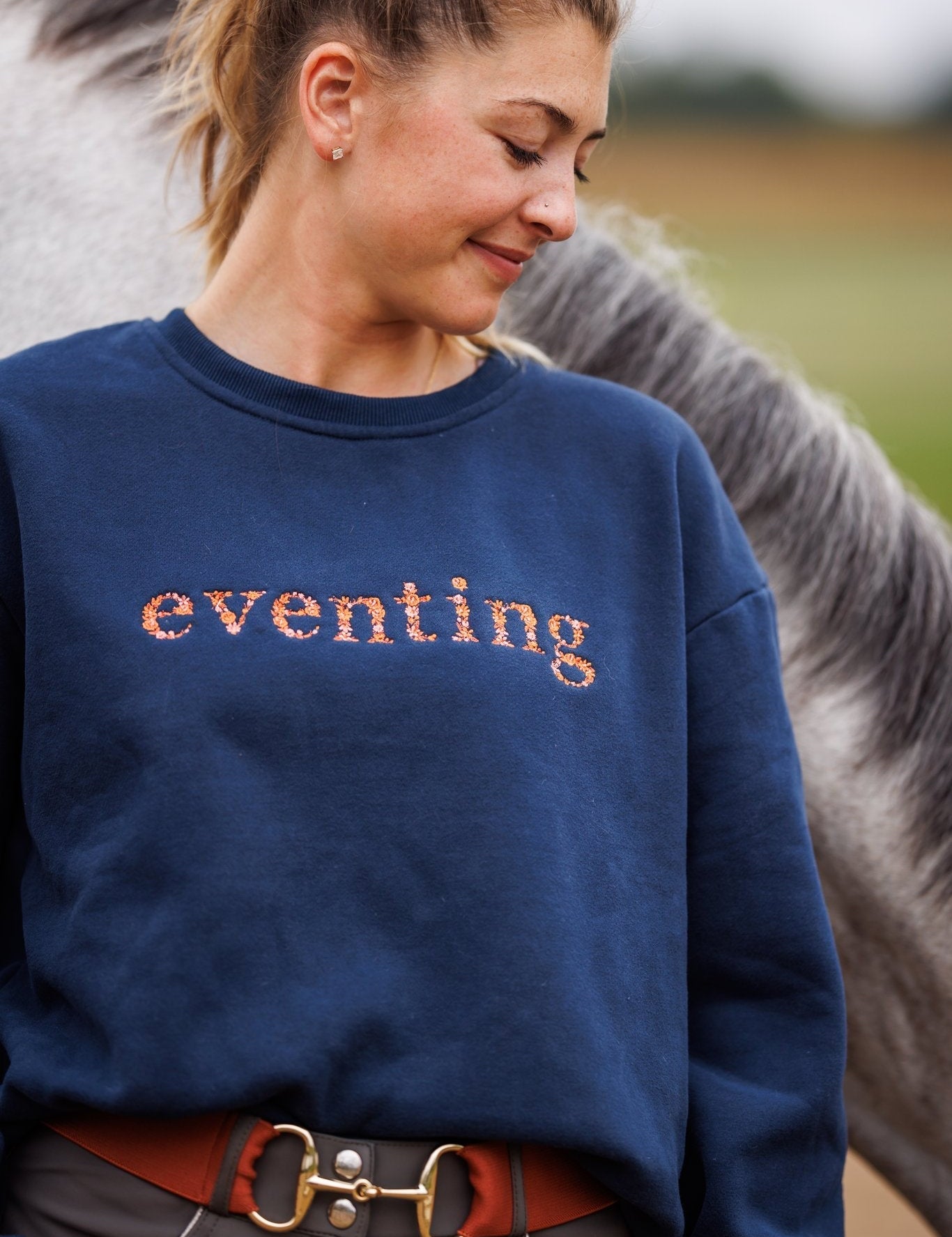 Ellany Navy "EVENTING" Sweatshirt - Rust - Ellany - Equiluxe Tack