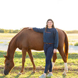 Ellany Navy "HUNTER" Sweatshirt - Rust - Ellany - Equiluxe Tack