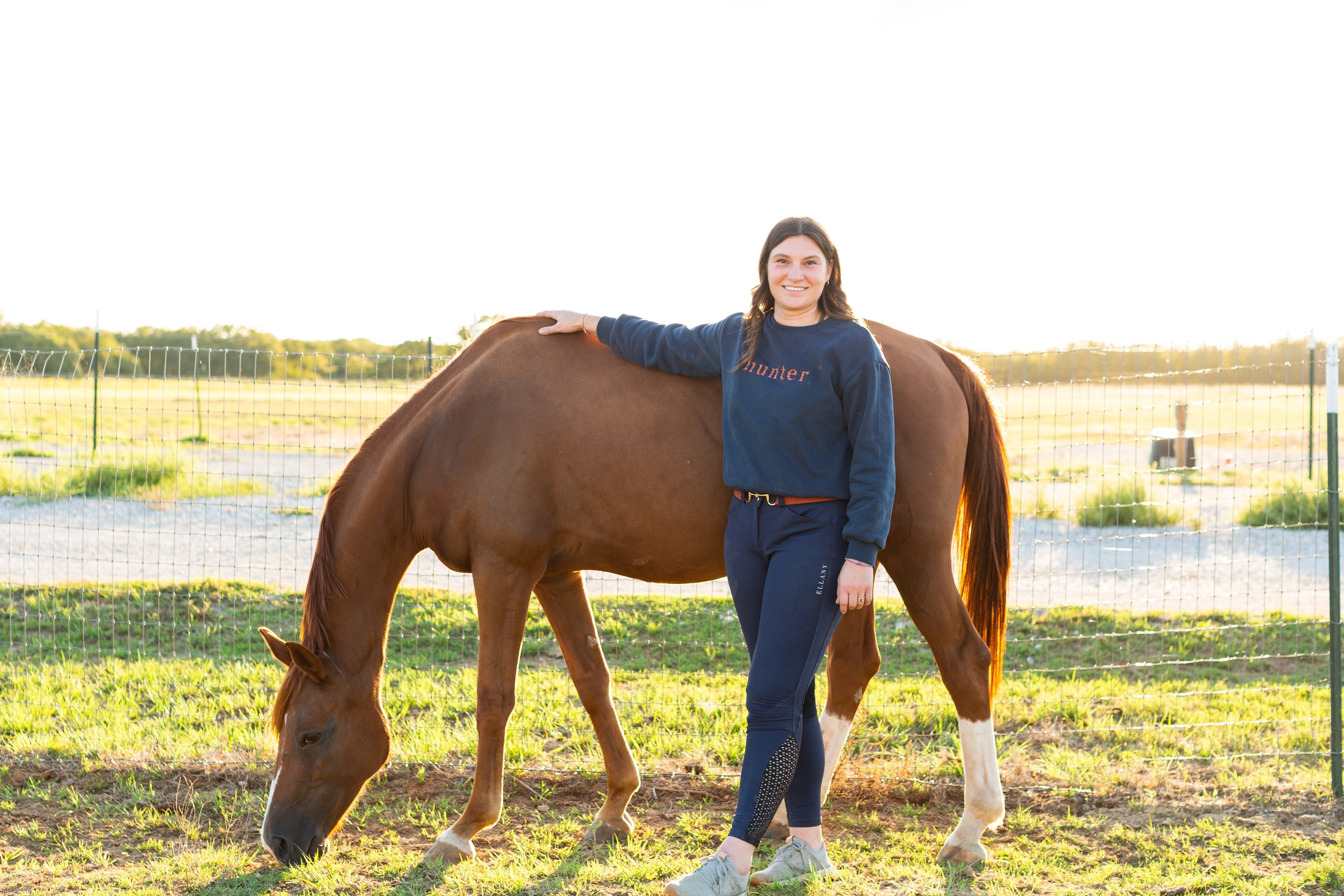 Ellany Navy "HUNTER" Sweatshirt - Rust - Ellany - Equiluxe Tack