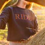 Ellany Navy "RIDE" Sweatshirt - Rust - Ellany - Equiluxe Tack