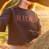 Ellany Navy "RIDE" Sweatshirt - Rust - Ellany - Equiluxe Tack