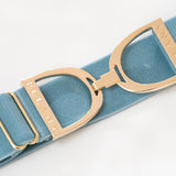 Ellany Ocean - 1.5" Gold Stirrup Elastic Belt - Ellany Equestrian - Equiluxe Tack