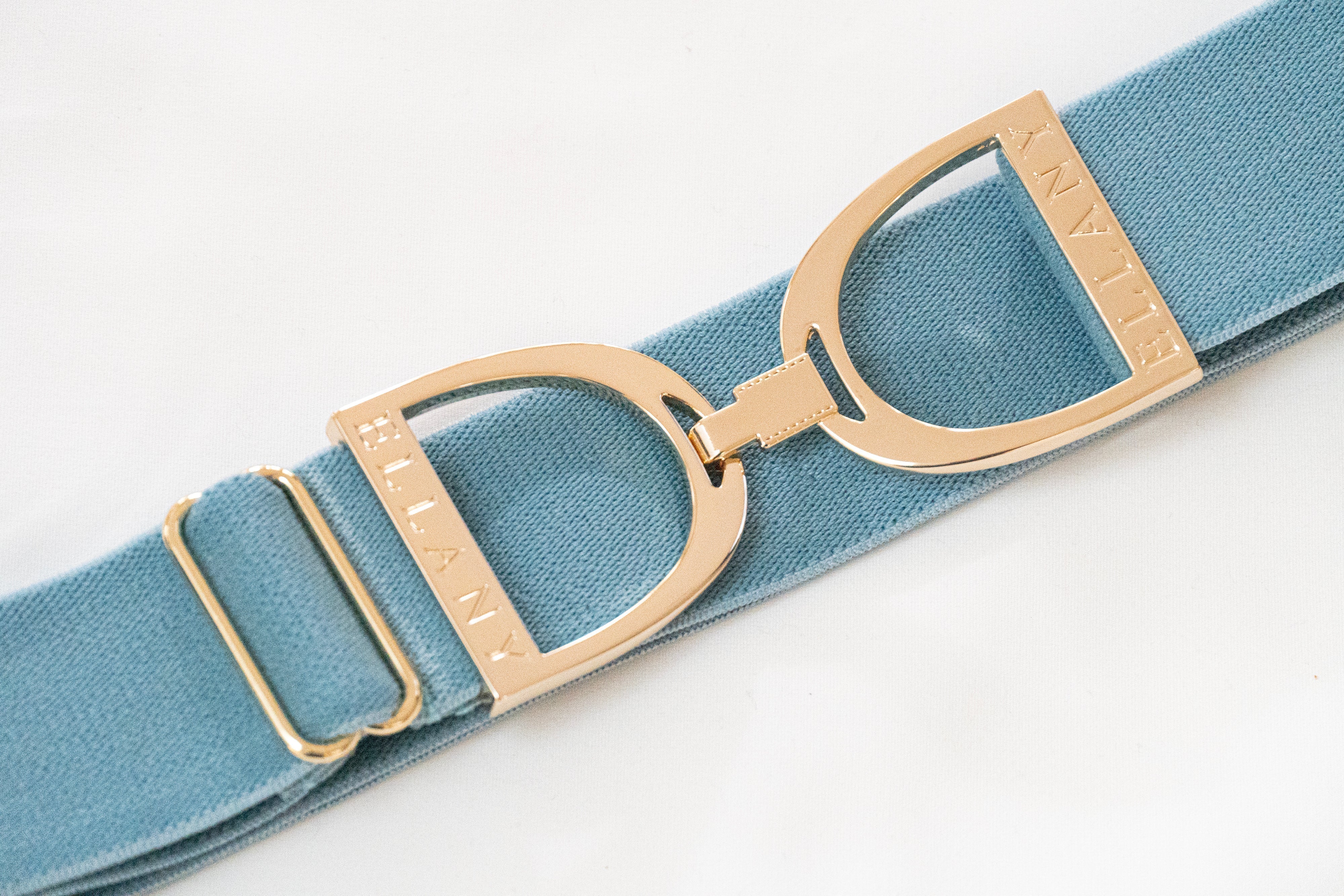Ellany Ocean - 1.5" Gold Stirrup Elastic Belt - Ellany Equestrian - Equiluxe Tack