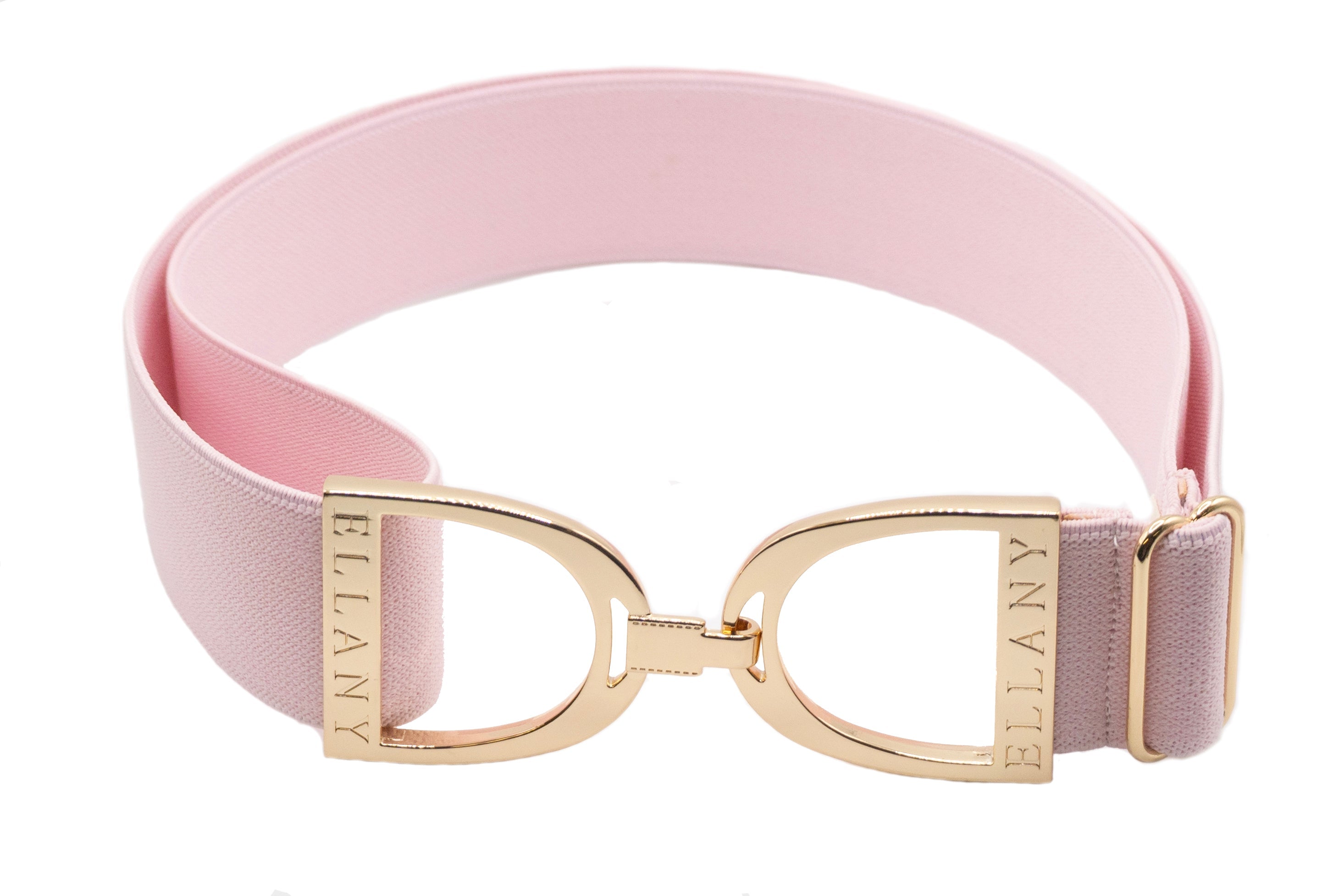 Ellany Pinkalicious - 1.5" Gold Stirrup Elastic Belt - Huston x Ellany - Equiluxe Tack