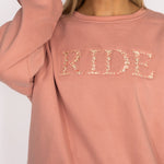 Ellany Ride - Peach Equestrian Sweatshirt - Ellany - Equiluxe Tack