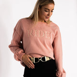Ellany Ride - Peach Equestrian Sweatshirt - Ellany - Equiluxe Tack