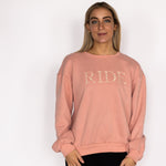 Ellany Ride - Peach Equestrian Sweatshirt - Ellany - Equiluxe Tack