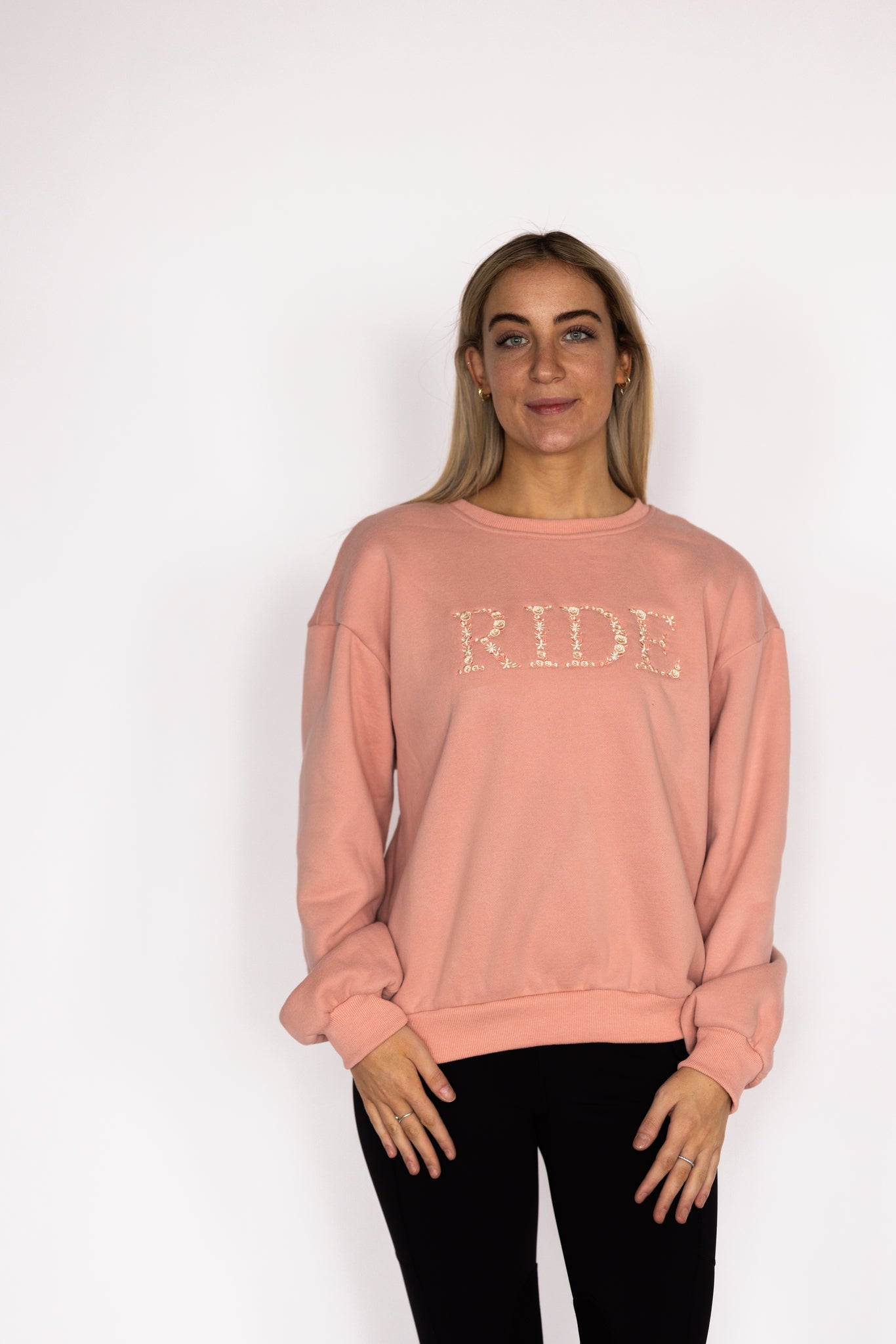 Ellany Ride - Peach Equestrian Sweatshirt - Ellany - Equiluxe Tack