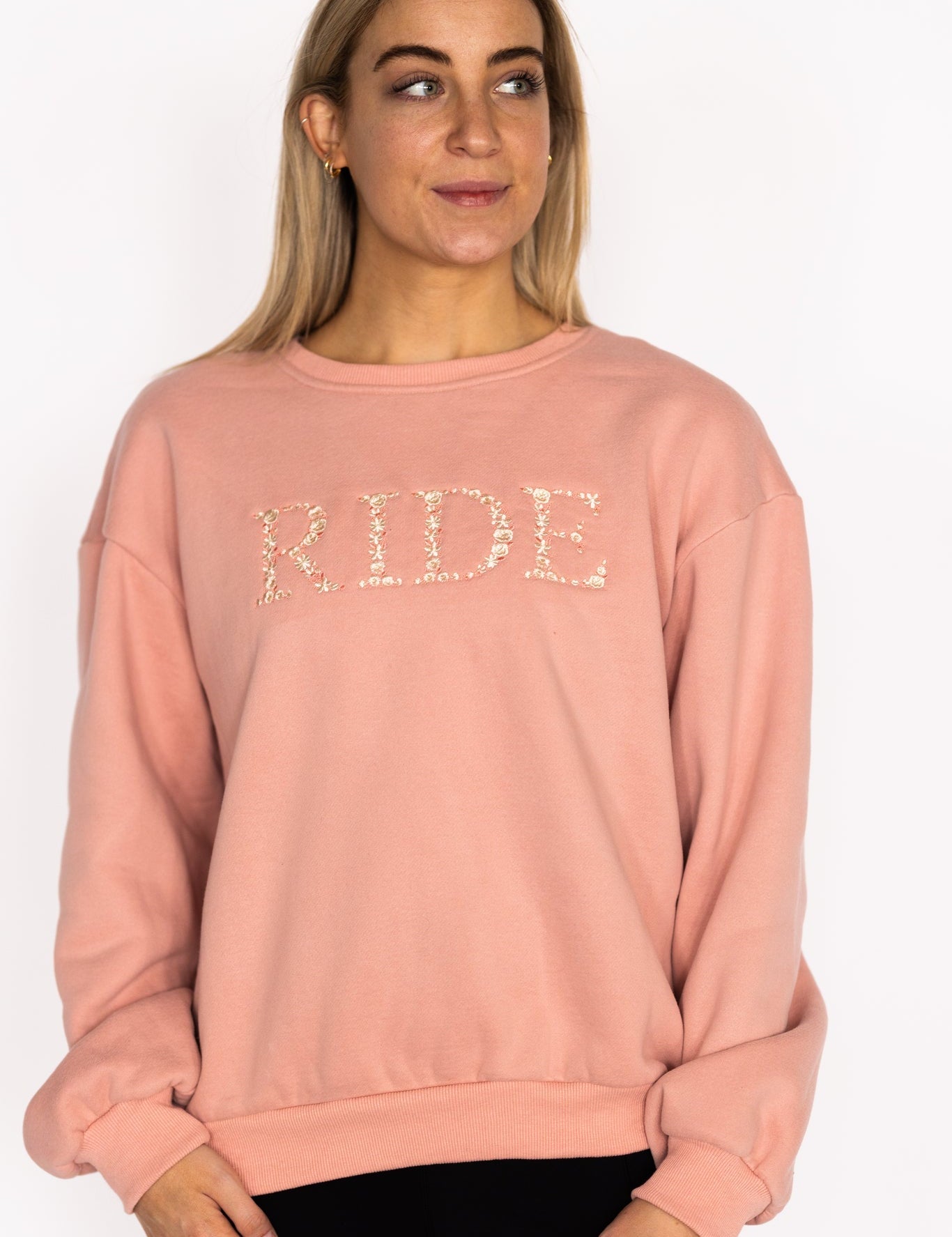 Ellany Ride - Peach Equestrian Sweatshirt - Ellany - Equiluxe Tack