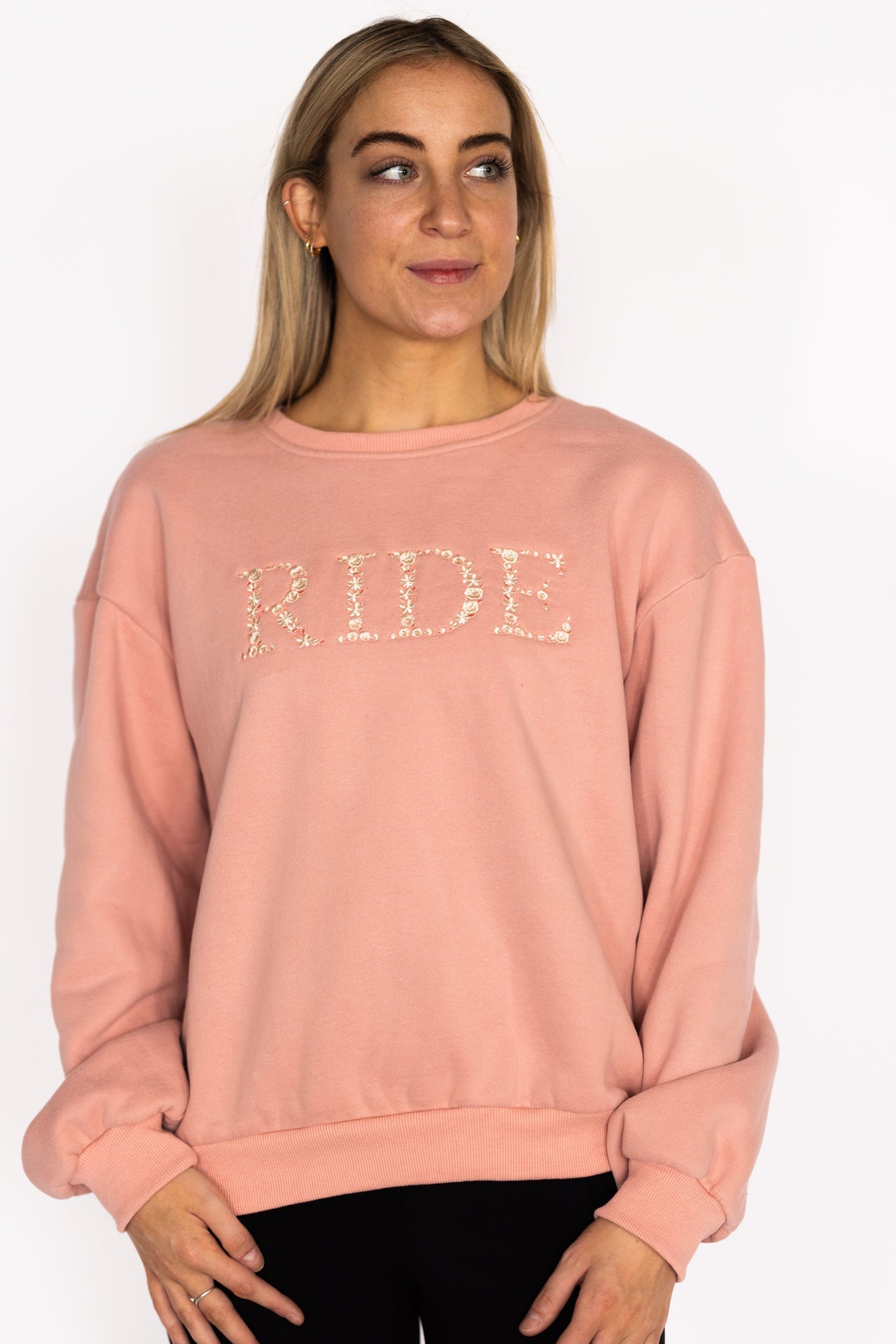 Ellany Ride - Peach Equestrian Sweatshirt - Ellany - Equiluxe Tack