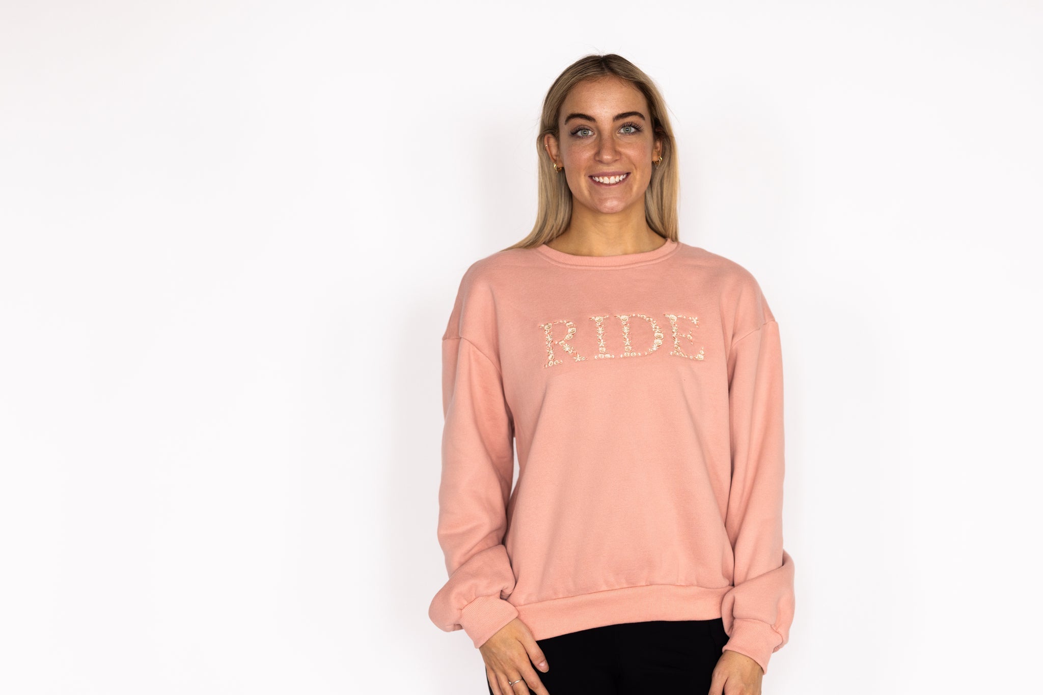Ellany Ride - Peach Equestrian Sweatshirt - Ellany - Equiluxe Tack