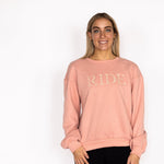 Ellany Ride - Peach Equestrian Sweatshirt - Ellany - Equiluxe Tack