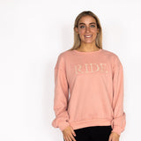 Ellany Ride - Peach Equestrian Sweatshirt - Ellany - Equiluxe Tack