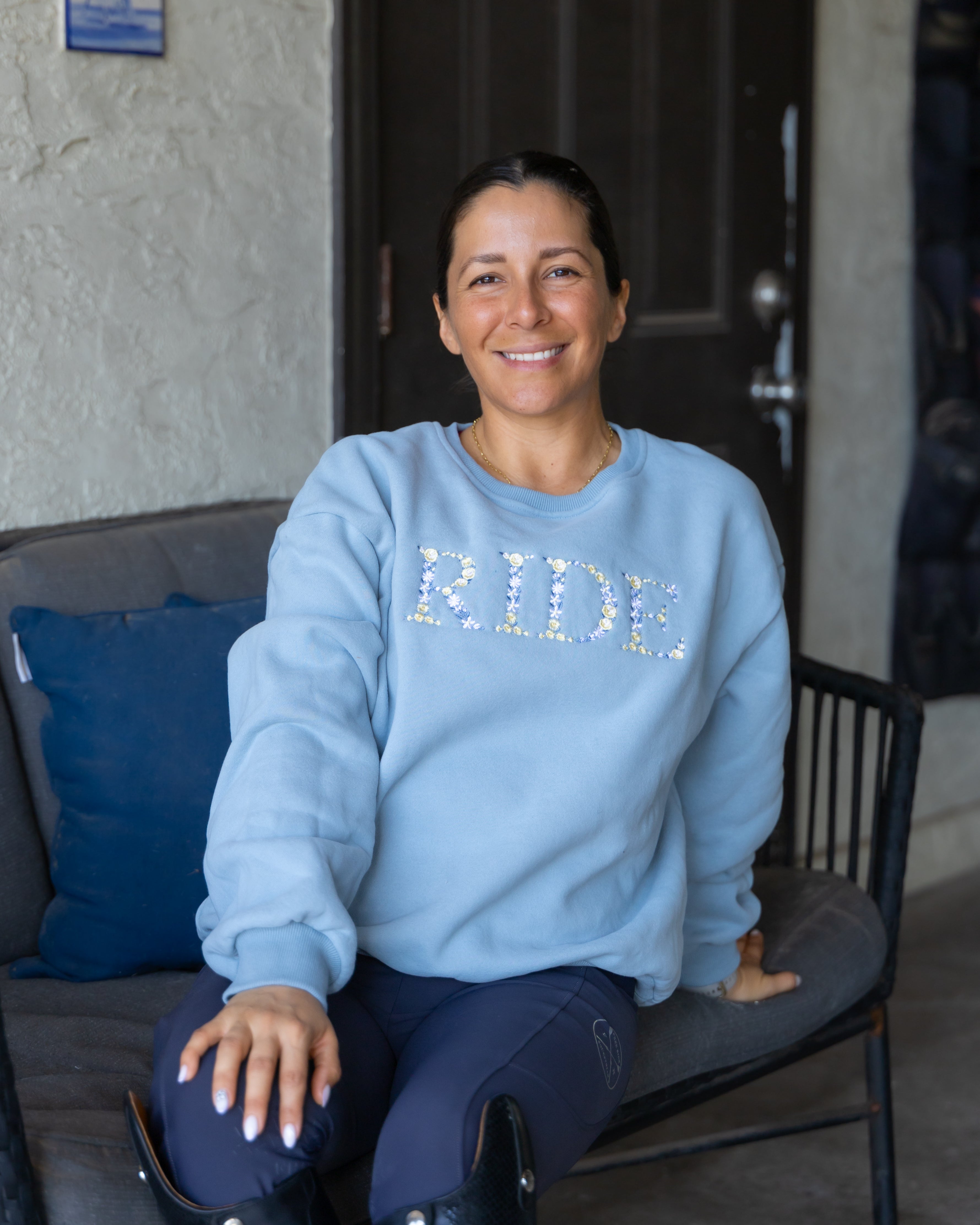 Ellany Ride - Sky Blue Equestrian Sweatshirt - Ellany - Equiluxe Tack
