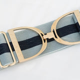 Ellany Sage Stripes - 2" Gold Stirrup Elastic Belt - Ellany - Equiluxe Tack